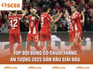 Top đội bóng có chuỗi thắng ấn tượng 2025 dẫn đầu giải đấu